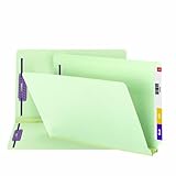 Smead End Tab Pressboard Fastener File Folder with SafeSHIELD Fastener, 2 Fasteners, 2