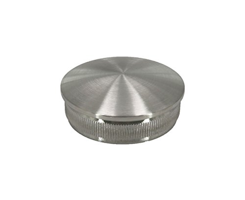Bar Foot Rail Kit (Custom-Made Item) - Brushed Stainless Steel Tubing (2 in OD, 6 ft Length) - Combination Foot Rail Brackets - Tapered End Caps
