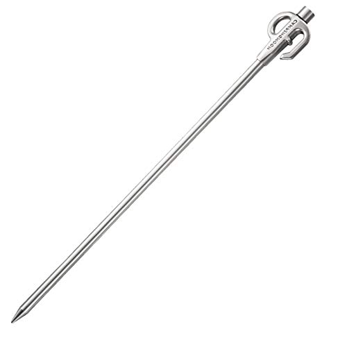 CAMPINGMOON Dog Tie Out Stake 360°Swivel Stainless Steel for Pets Outdoors 17-inch K45