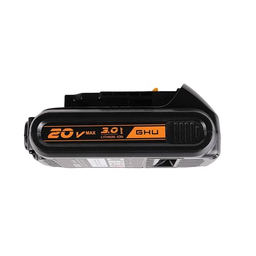 GHU DCB202 Batería Compacta de Reemplazo de 20V 3.0Ah para Herramientas Dewalt 20V MAX Compatible con Dewalt DCB200 DCB204 DCB206 DCB201 DCB203 DCB206 DCB207 20V Herramientas Inalámbricas