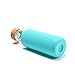 Veegoal 18 Oz Borosilicate Glass Water Bottle with Bamboo Lid and Protective Sleeve-Bpa Free (Teal)