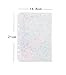 Chris.W 2 Pack Clear Plastic Zipper Pockets Envelopes for A5 6-Ring Binder Notebook, Built-in Glitter Flakes Decorations (A5 Size)