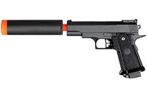 UKARMS UK Arms G10A Mini M1911 Hi Capa 4.3 Metal Spring Airsoft Pistol – Metal Spring Airsoft Gun for Beginners (Black)