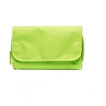 DivineXt Small Roll Up Hanging Toiletry Bag with Compartments for Women, Green