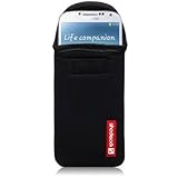 SAMSUNG i9500 GALAXY S4 NEOPRENE SLEEVE CARRY CASE BY SHOCKSOCK - BLACK