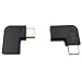 Duttek (2-Pack USB C Adapter, Right & Left Angled 90 Degree USB-C USB 3.1 Type-C Male to Female Extension Adapter for Laptop & MacBook Tablet & Mobile Phone, Surface Pro, Lenovo Yoga PC (M/F)