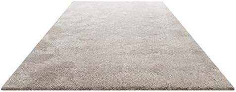 Homie Living I Modern Cuddly Soft Fluffy Carpet Runner for Living Room, Hallway, Bedroom, Nursery I Pisa I, light grey, 70 x 140 cm