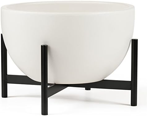 Case Study Bowl with Metal Stand (Small, White)