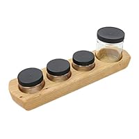 Camden Rose Cherry Wood Four Jar Paint Holder