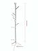 Garwarm 8-Hooks Creative Simplicity Solid Wood Floor Finish Entryway Standing Coat Rack Hall Tree Hat Hanger Holder with Tripod Base for Jacket Clothes Scarves Purse