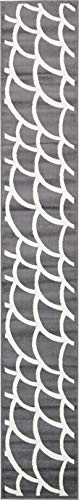 Unique Loom Metro Collection Abstract Geometric Wavy Fish Scales Area Rug Great…