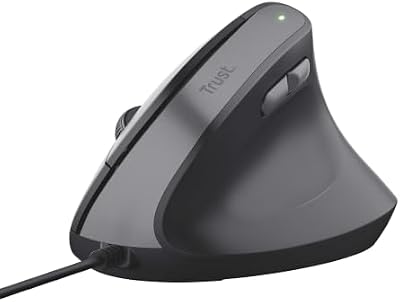 Yuno Souris Verticale Ergonomique Filaire, Cable USB de 1,5m, Noir