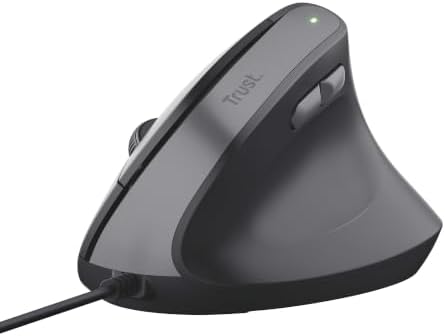 Yuno Vertikale Maus, Ergonomische Maus für Rechtshänder, Schwarz
