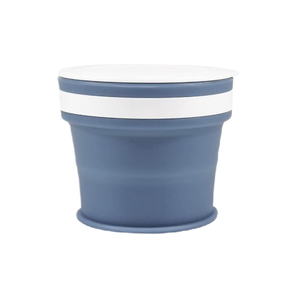 YUEXINYAN Silicone Folding Coffee Cup with Lids Collapsible Travel Cup Portable Camping Cup for Outdoor Camping Hiking(270ml)