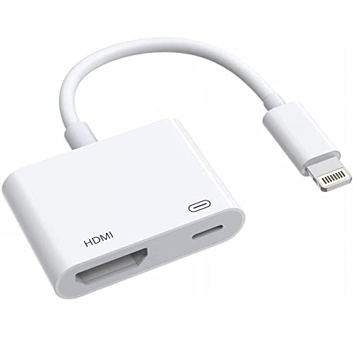 Photo 1 of [Apple MFi Certified] Apple Lightning to HDMI Adapter for iPhone to TV, 1080P Digital AV Adapter Sync Screen Connector Cable Compatible for iPhone 14 13 12 11 XS XR X 8 iPad to HDTV Projector Monitor