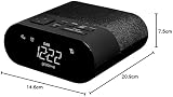 groov e Roma DAB FM Clock Radio with USB Charging Port Black view 8