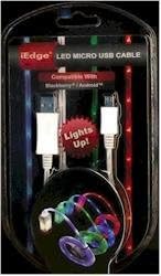 IEDGE PURPLE 3' LED MICRO USB CBL E-230