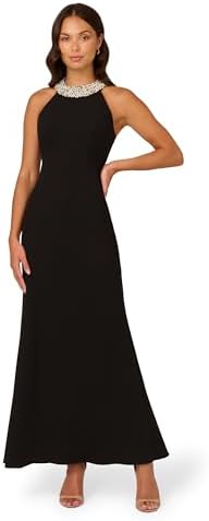 adrianna papell beaded crepe popover dress Adrianna Papell Beaded Crepe Popover Dress