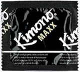 Kimono Maxx Premium LARGE Lubricated Latex Condoms and Silver Pocket/Travel Case-24 Count