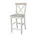 International Concepts S-6132 X- Back Stool, 24-Inch SH, Unfinished