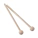 Canomo 2 Pair Wood Mallets Percussion Sticks for Energy Chime, Xylophone, Wood Block, and Bells, 8 Inch Long