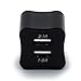 USB Charger, 2 Pack Allytech 2.1A USB Charger 10W Dual USB Wall Charger for iPhone 6S iPhone 6 iPhone 6 Plus, iPod iPhone 5 5S - Black