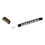 Chalkzies 0.7mm Extra Fine Point Liquid Chalk Marker • Waterproof • Premium Quality (1-Pack - Gold)
