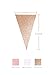 Ling's Moment 10 Feet Vintage Double Sided Glitter Triangle Flag Bunting Pennant Banner for Wedding Christmas New Year Eve Party Decor, Upgrade Glitter Version, Gold+White+Pink 15 Flags, Pack of 1