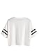 MakeMeChic Women's Short Sleeve Oversized Striped Summer Crop Tee T-Shirt Top White S