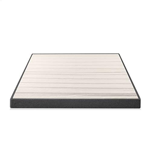 ZINUS Upholstered Metal and Wood Box Spring / 4 Inch Mattress