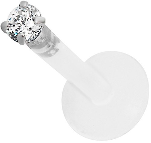 14g 8mm bioflex tragus earring, helix earring and labret piercing…