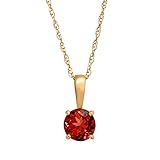 5/8 ct Natural Garnet Pendant Necklace in 10K Yellow Gold, 18"