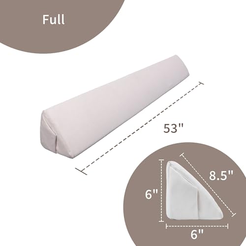 Aurako Full Size Bed Wedge Pillow Headboard Pillow Mattress Wedge Bed
