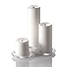 Set of 3 Glass Eastland Cylinder Vases and 3 Richland White Pillar Candles 3