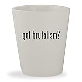 got brutalism? - White Ceramic 1.5oz Shot Glass