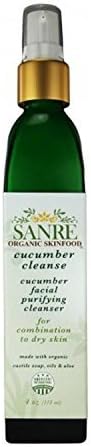 SanRe Organic Skinfood - Cucumber Cleanse - USDA Made with Organic Facial Purifying Cleanser For Dry to Combination Skin by SanRe Organic Skinfood