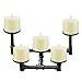 smtyle Industrial Candle Holders Candelabra Set of 5 Plate Black Iron Metal Willowr for Fireplace Decoration on Desk or Floor