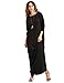 Verdusa Women's Casual Long Sleeve Oversized Loose Pocket Plus Size Maxi Dress Black L