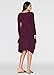 Women Asymmetrical Loose Long Sleeve Pockets Tunic Shirt Dress Purple L