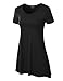 Made By Johnny MBJ WT769 Womens V Neck Trapeze Tunic XL Black