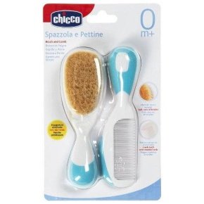 Chicco Natural Silk Brush and Comb for Baby (Color May Vary)