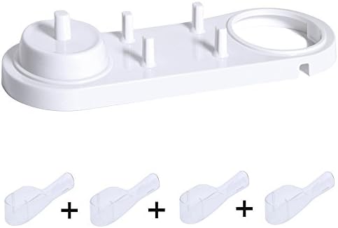 FLM Electric Toothbrushes Stand BHT018 - Toothbrush Holder for 4 Toothbrush Heads Braun Oral-B Charger Home and Travel Use