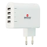 Skross Euro USB Charger - 4 Port, White