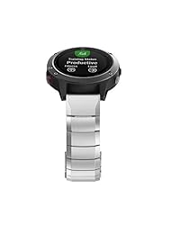 22 mm. correa de reloj para Garmin Fenix 5 enfoque S60 Forerunner 935 acero inoxidable correa de repuesto correa de ajuste rápido, Plateado