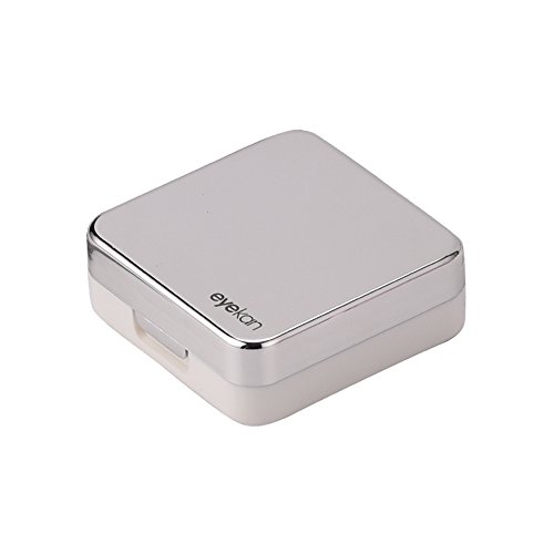 Qishi Mini Travel Simple Contact Lens Case Box Container Holder (Silvery)