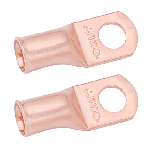 SELTERM 2pcs 1/0 AWG 3/8" Stud Copper Wire