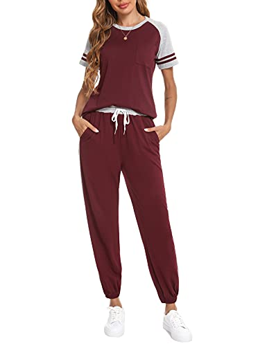 Sykooria Tuta completo Sportiva Donna in Cotone Morbido da Palestra  Ginnastica Homewear Fitness Felpa Jogging lencicol Donna Moda