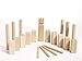 Aftergen Kubb Viking Chess Lawn Game All Wood Back Yard Games Deluxe Kubb Game Premium Set Beach Games Regulation Size (Casual)