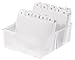 HAN 976-63, Card index box A6 landscape. Innovative, attractive design holds a maximum of 400 cards with steel hinge, translucent clear - various colours to choose from