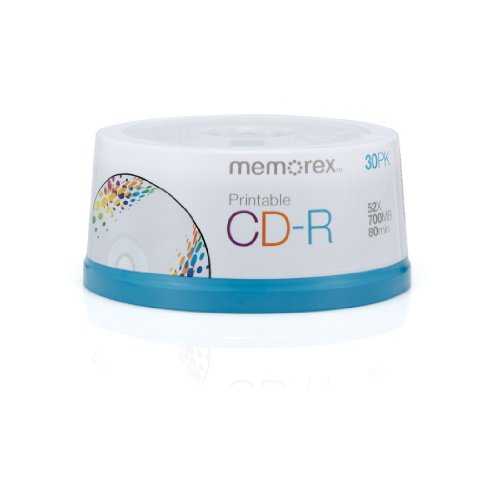 Memorex 700MB/80-Minute 52x Printable CD-R 30-Pack Spindle (Discontinued by Manufacturer)